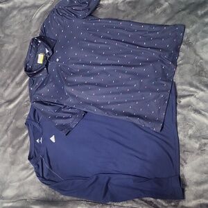 2 Boys XL Navy blue Adidas climalite long-sleeved tee Niklaus fish polo shirts